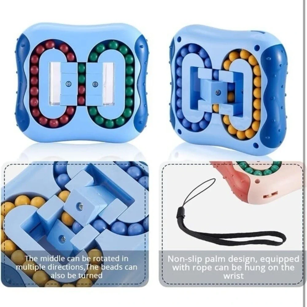 Magic Bean Rotating Cube Puzzle Fidget Toys Anti Stress Ball IQ Games Educationa